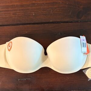Warner's Light Cream Strapless Bra